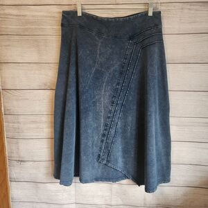 Vintage Coldwater Creek Petite Medium Denim Wrap Skirt